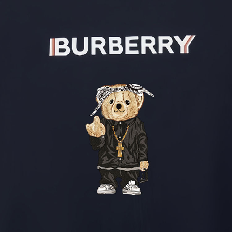 Burberry Kaos Logo Seri Huruf, Unisex, COD '"B-39