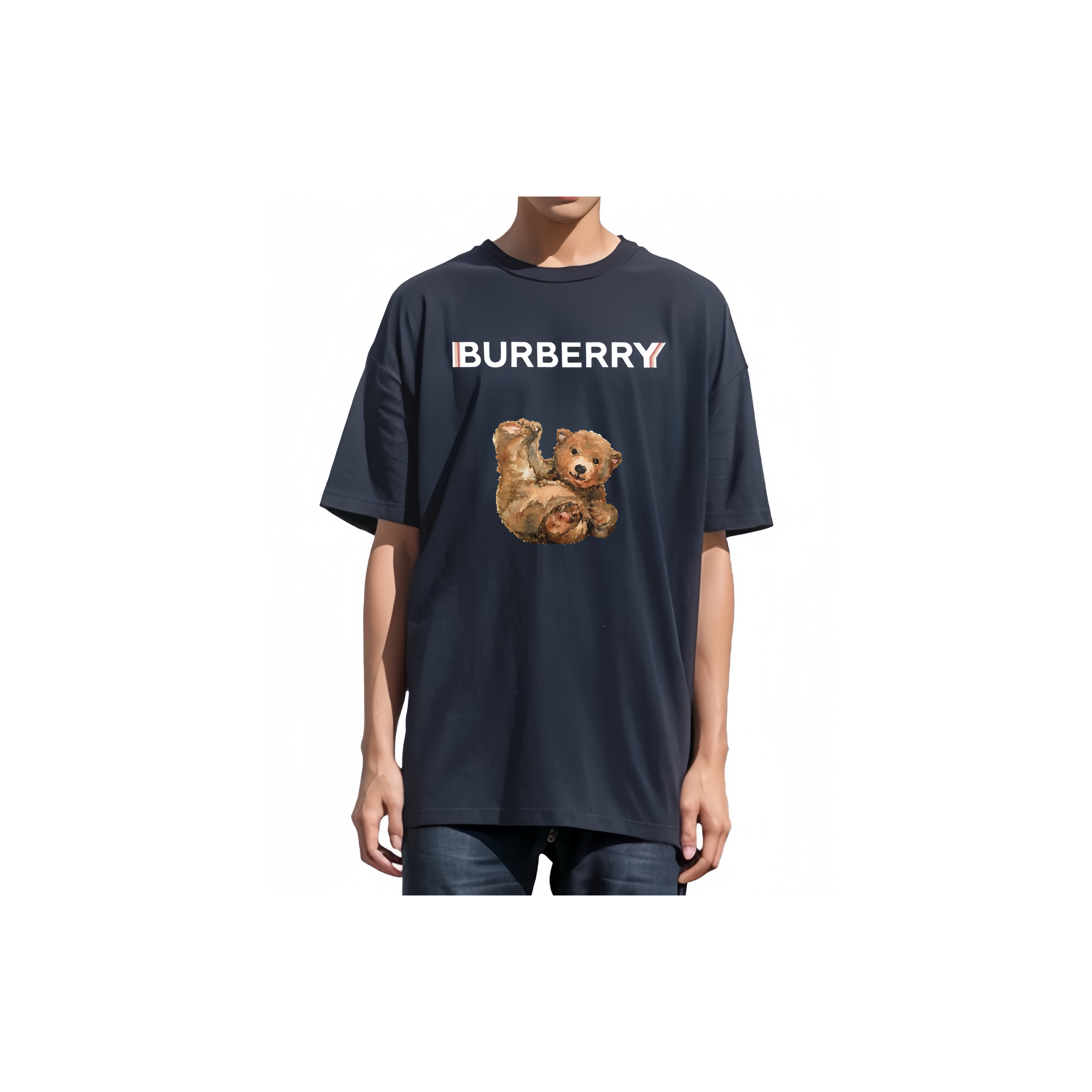Burberry Kaos Logo Seri Huruf, Unisex, COD '"B-36