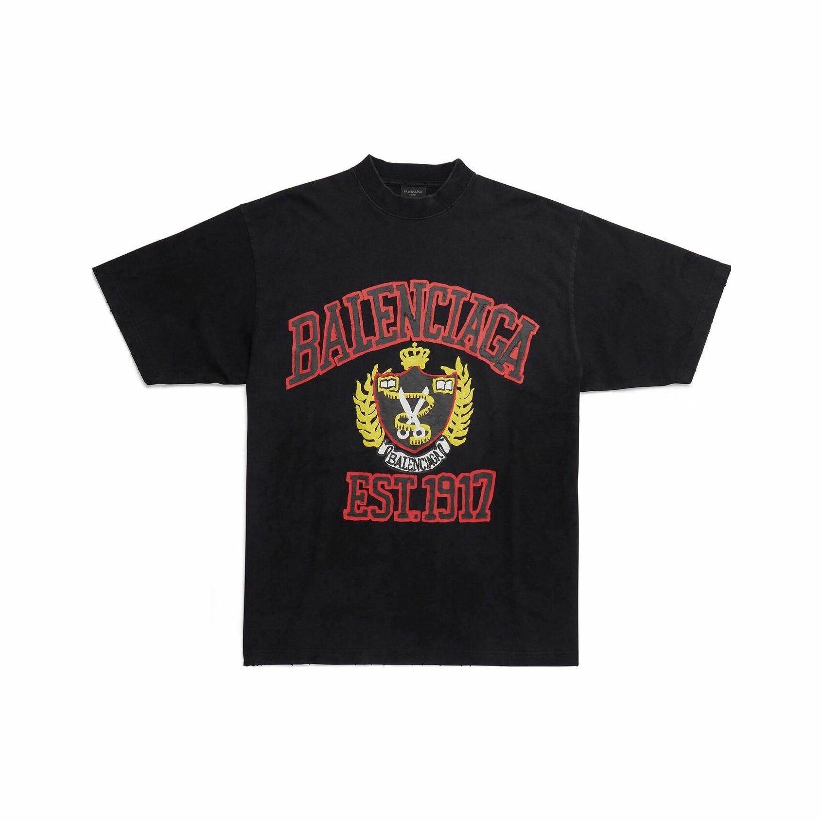 Kaos Pendek Balenciaga dengan Motif Gambar/Cetak, Cocok untuk Pria dan Wanita -BL-22