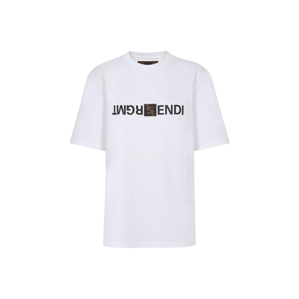 Kaos Pendek FENDI dengan Motif Gambar/Cetak, Cocok untuk Pria dan WanitaF-16