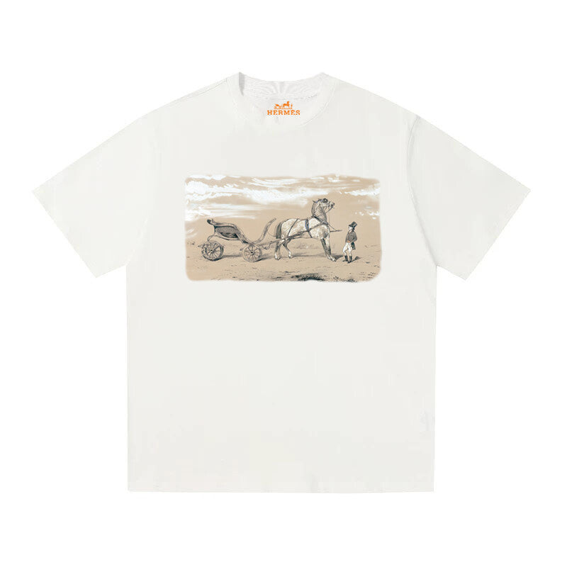 HERMES Kaos Logo Seri Huruf, Unisex '"COD '"  HE - 6