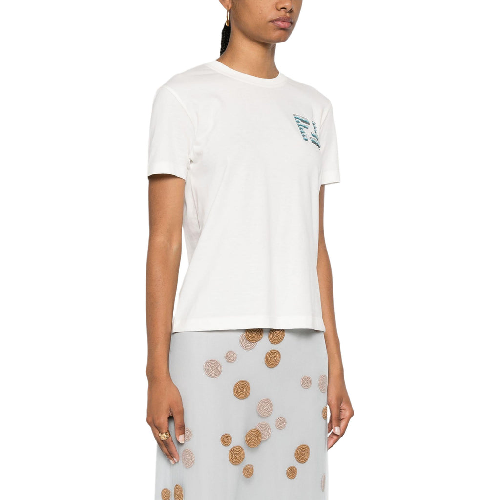 Kaos Pendek FENDI dengan Motif Gambar/Cetak, Cocok untuk Pria dan WanitaF-20