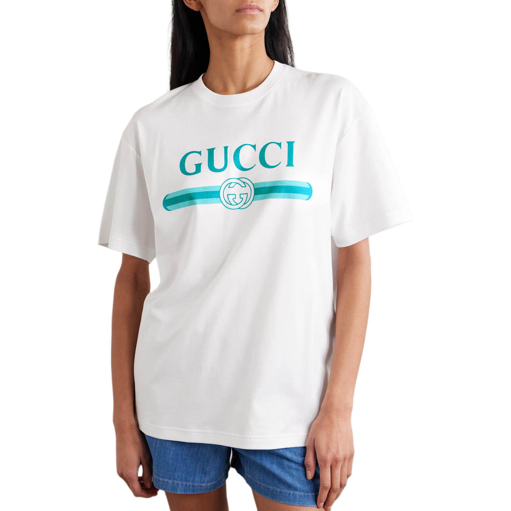GUCCI Kaos Logo Seri Huruf, Unisex, COD '"    '"  G-48