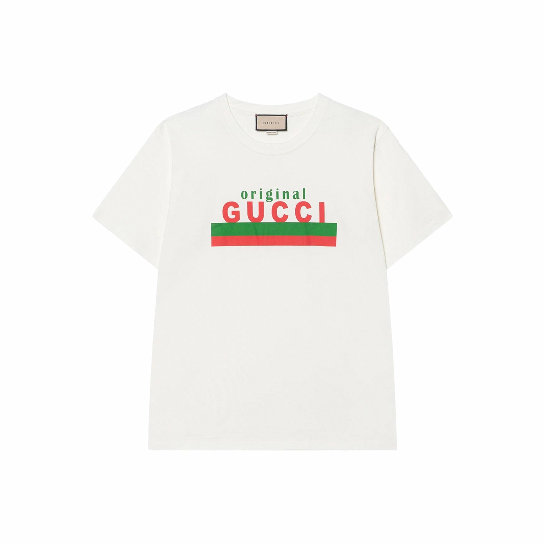GUCCI Kaos Logo Seri Huruf, Unisex, COD '"    '"  G-19