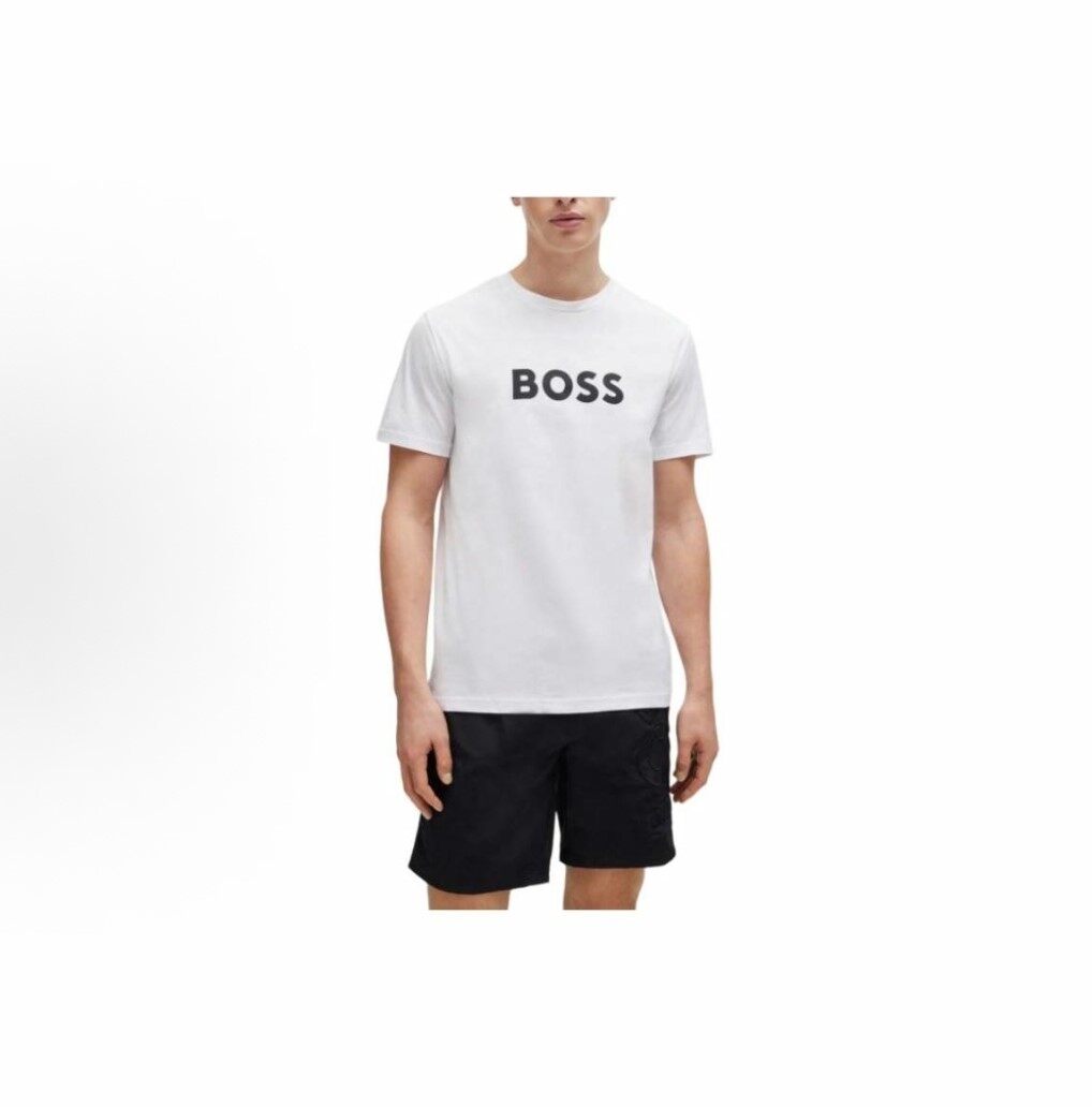BOSS Kaos Logo Seri Huruf, Unisex, COD '"    '"  BO-1