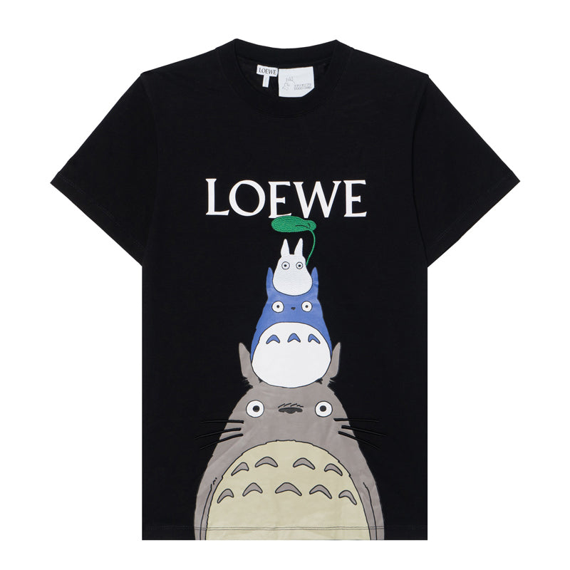 Kaos Pendek LOEWE dengan Motif Gambar/Cetak, Cocok untuk Pria dan Wanita -LE-17