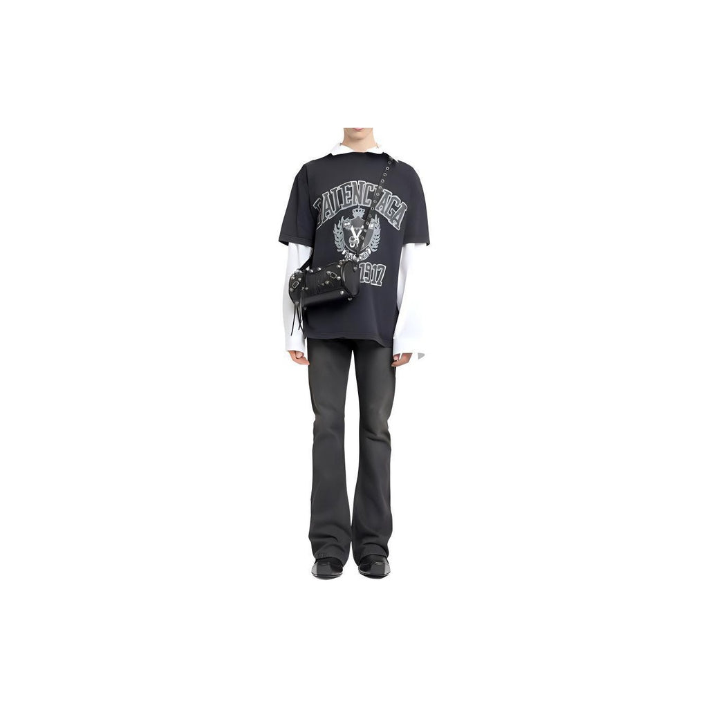 Kaos Pendek Balenciaga dengan Motif Gambar/Cetak, Cocok untuk Pria dan Wanita -BL-28