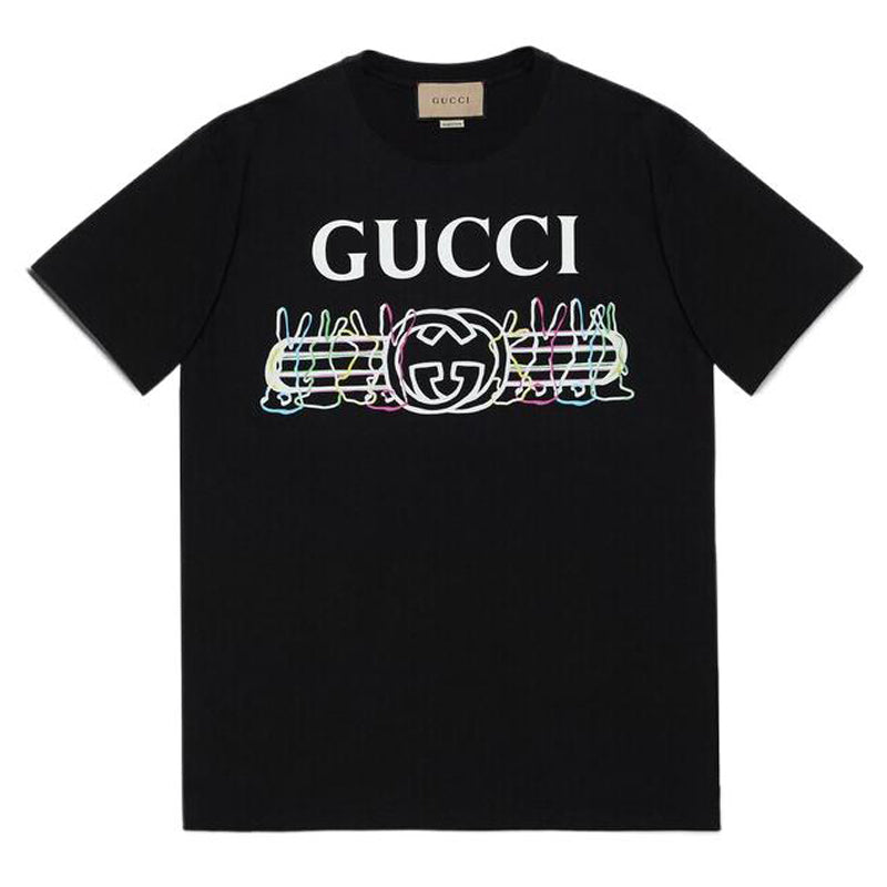 GUCCI Kaos Logo Seri Huruf, Unisex, COD '"    '"  G-43