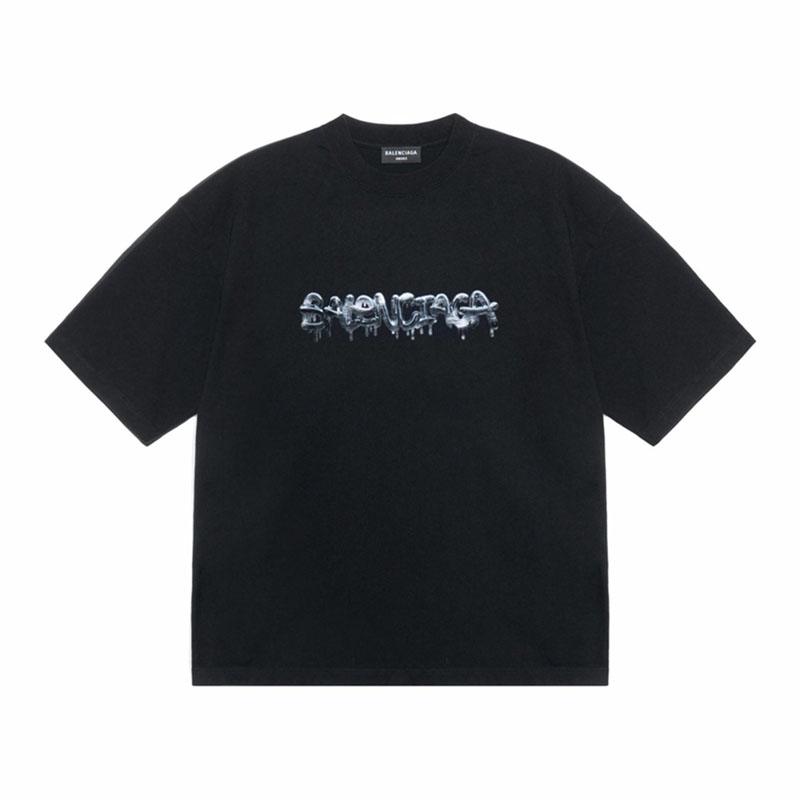 Kaos Pendek Balenciaga dengan Motif Gambar/Cetak, Cocok untuk Pria dan Wanita -BL-44