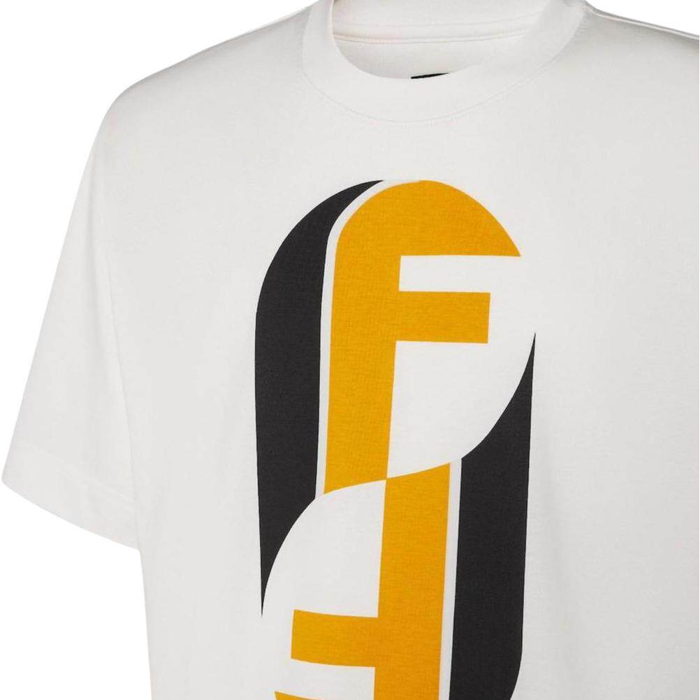 Kaos Pendek FENDI dengan Motif Gambar/Cetak, Cocok untuk Pria dan WanitaF-37