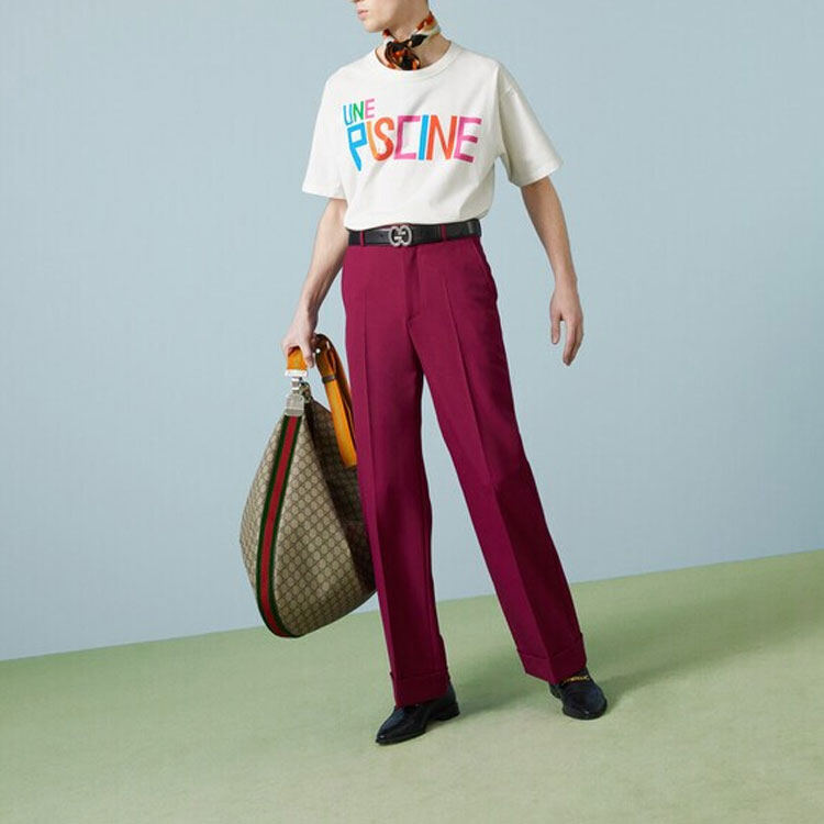 GUCCI Kaos Logo Seri Huruf, Unisex, COD '"  G-105