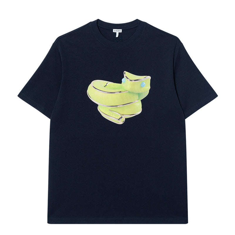 Kaos Pendek LOEWE dengan Motif Gambar/Cetak, Cocok untuk Pria dan Wanita -LE-13