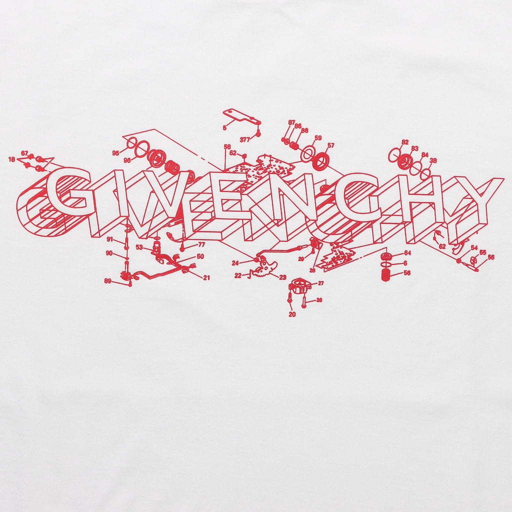 Kaos Givenchy Bermotif, Unisex -J-09