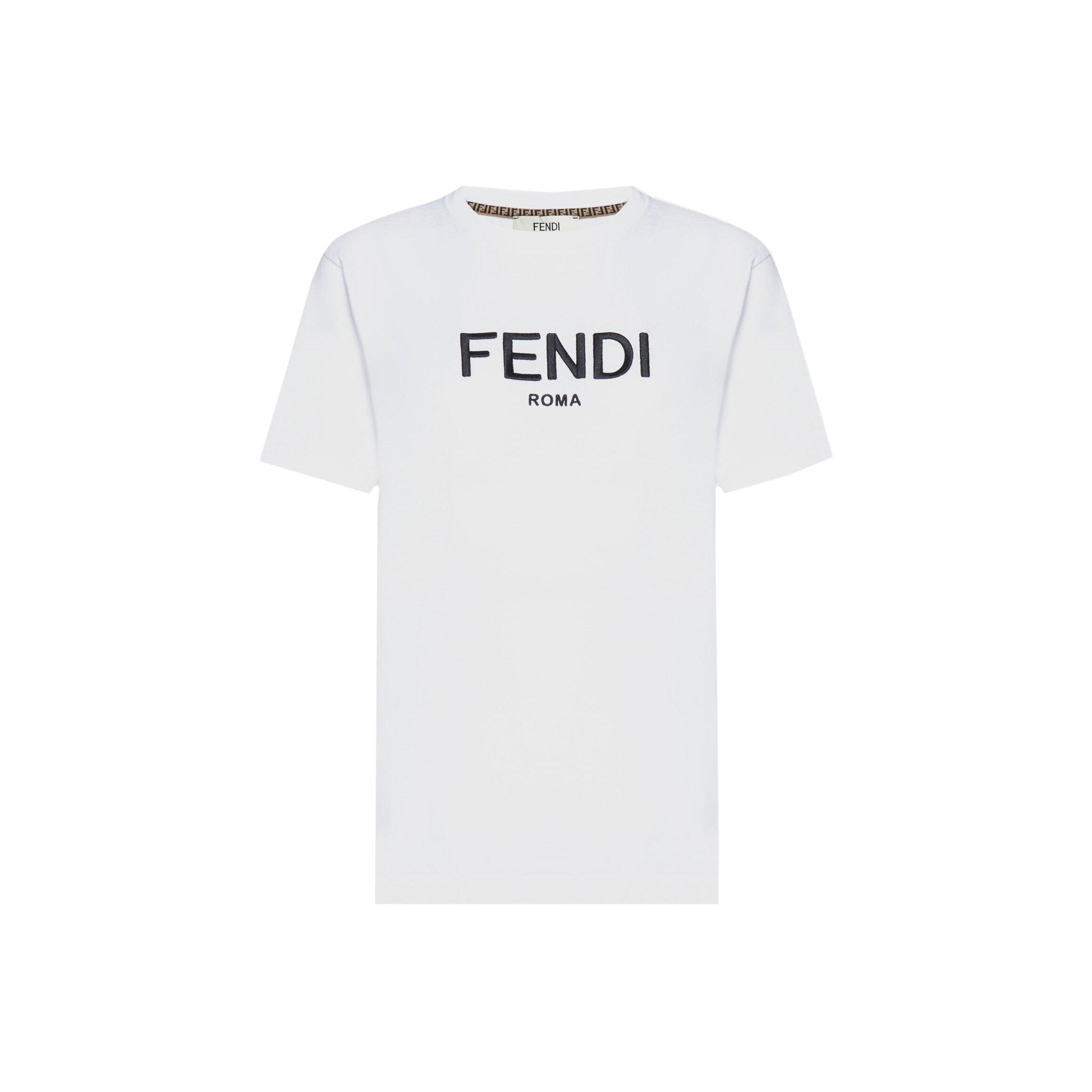 Kaos Pendek FENDI dengan Motif Gambar/Cetak, Cocok untuk Pria dan WanitaF-06