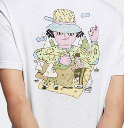 adidas Kaos Logo Seri Huruf, Unisex, COD '" AD-10