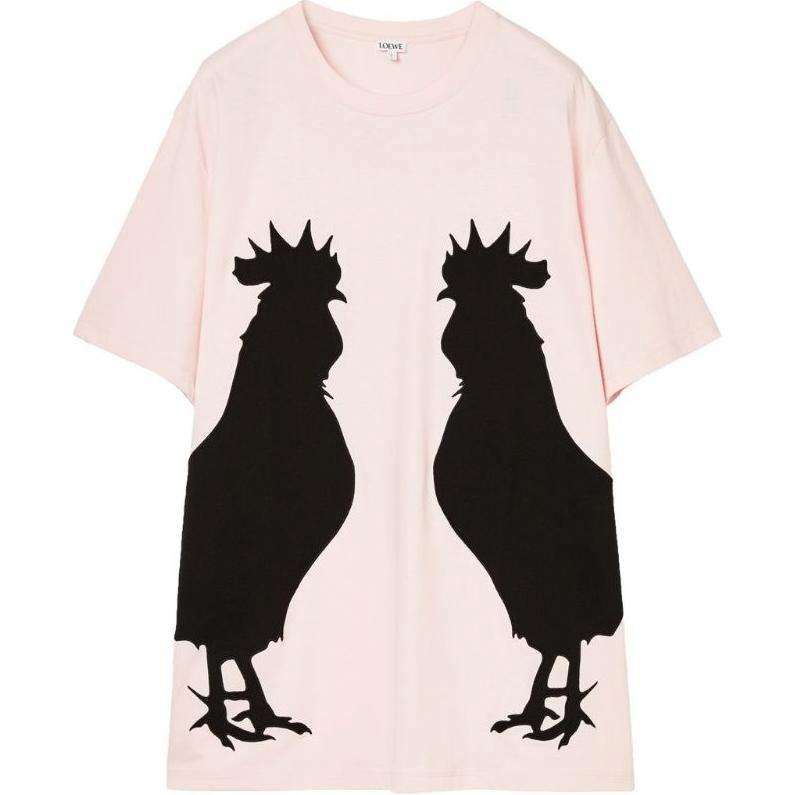 Kaos Pendek LOEWE dengan Motif Gambar/Cetak, Cocok untuk Pria dan Wanita -LE-22