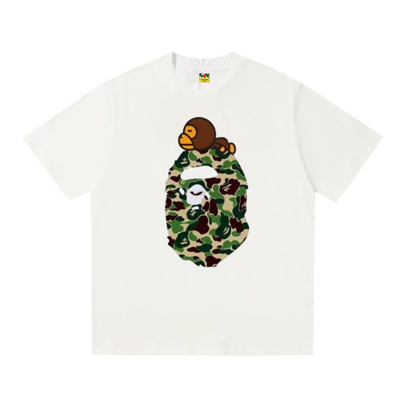 A BATHING APE Kaos Logo Seri Huruf, Unisex '"COD '"  AP-206