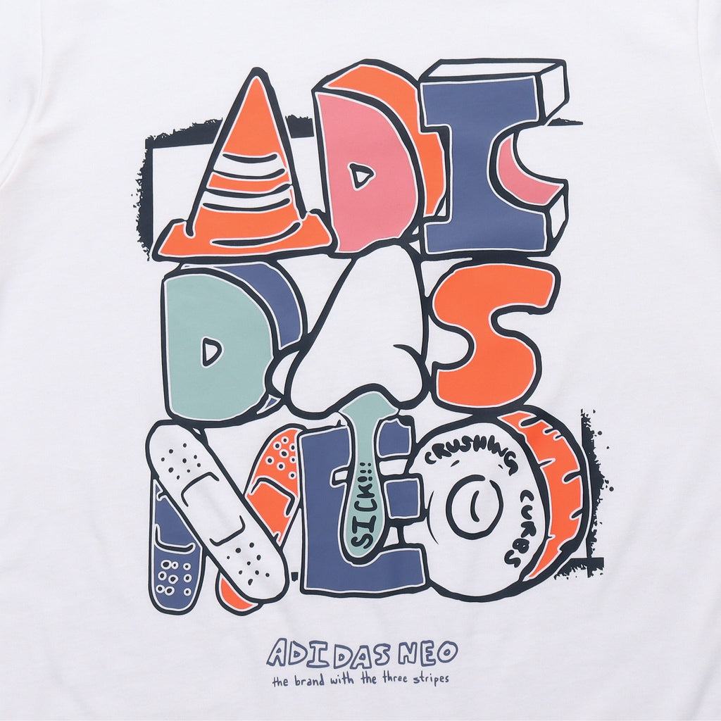 adidas Kaos Logo Seri Huruf, Unisex, COD '" AD-19