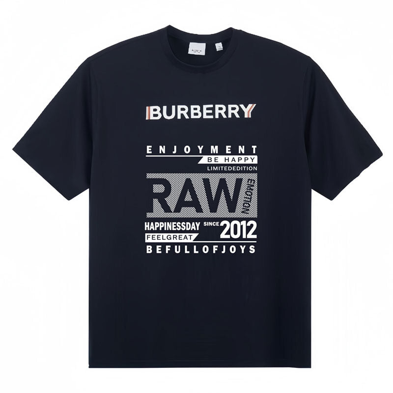 Burberry Kaos Logo Seri Huruf, Unisex, COD '"B-30
