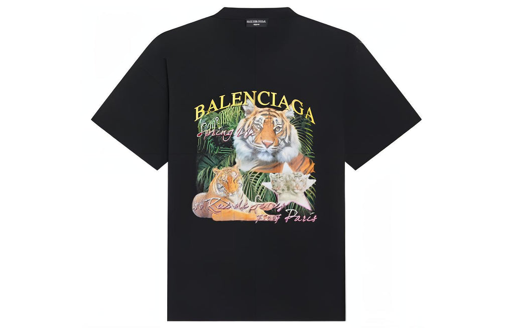 Kaos Pendek Balenciaga dengan Motif Gambar/Cetak, Cocok untuk Pria dan Wanita -BL-53