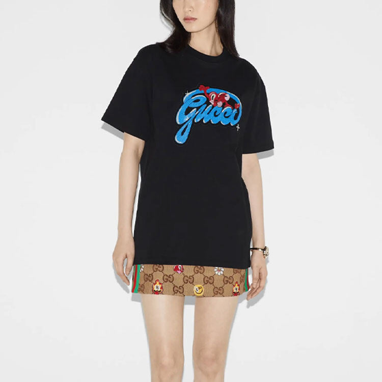 GUCCI Kaos Logo Seri Huruf, Unisex, COD '" "  G-95