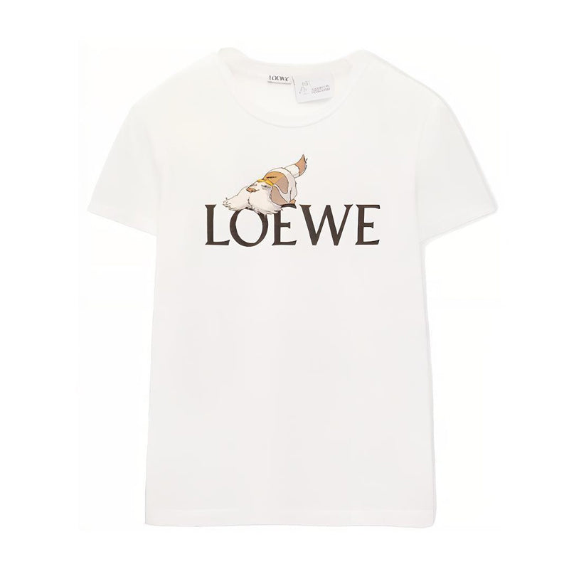 Kaos Pendek LOEWE dengan Motif Gambar/Cetak, Cocok untuk Pria dan Wanita -LE-01