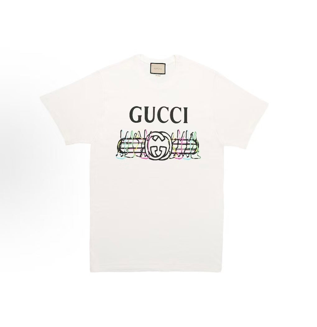GUCCI Kaos Logo Seri Huruf, Unisex, COD '"    '"  G-43