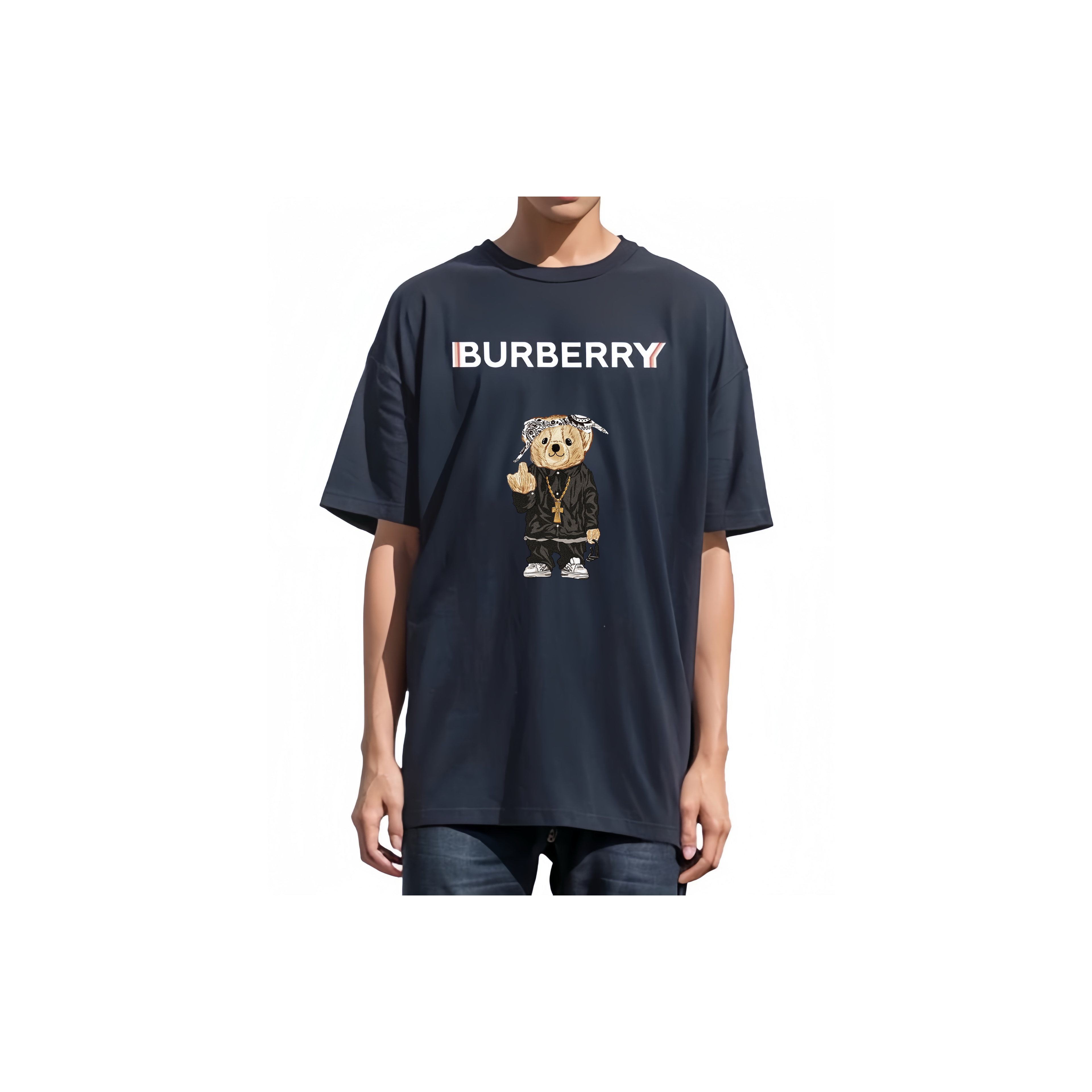 Burberry Kaos Logo Seri Huruf, Unisex, COD '"B-39