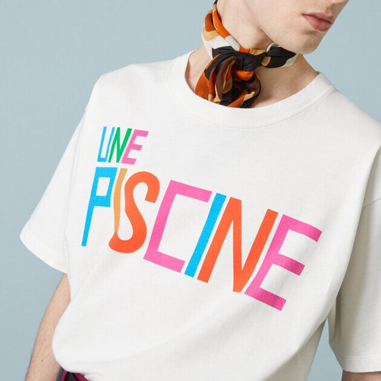 GUCCI Kaos Logo Seri Huruf, Unisex, COD '"  G-105