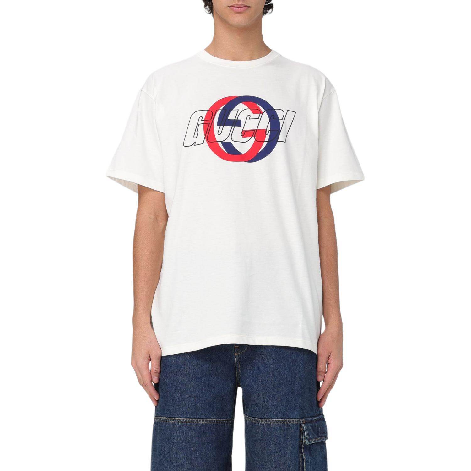 GUCCI Kaos Logo Seri Huruf, Unisex, COD '"    '"  G-41