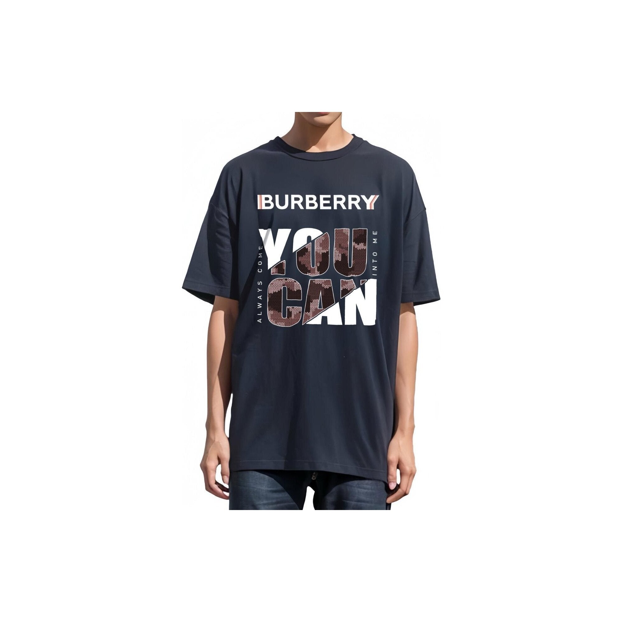 Burberry Kaos Logo Seri Huruf, Unisex, COD '"B-29