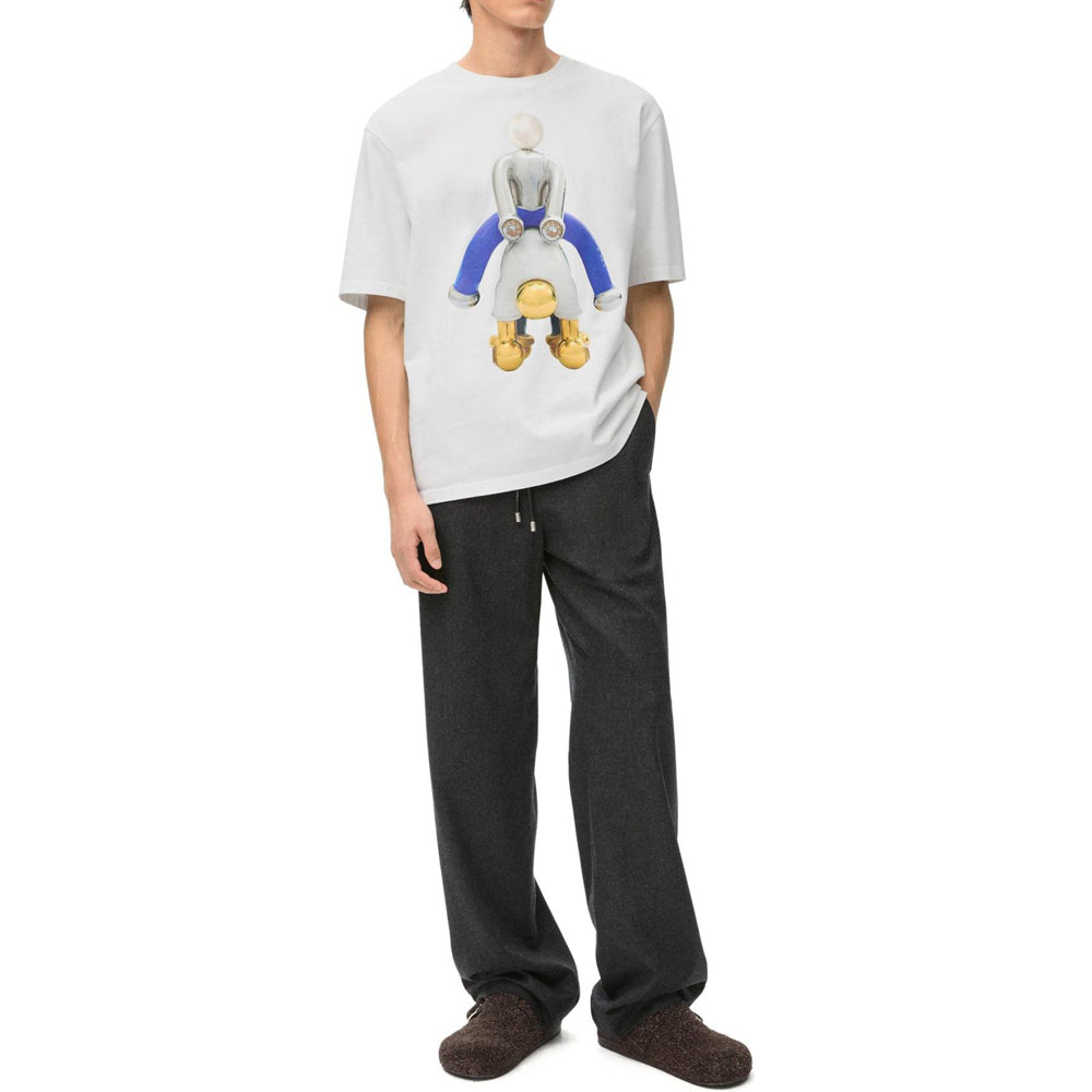 Kaos Pendek LOEWE dengan Motif Gambar/Cetak, Cocok untuk Pria dan Wanita -LE-15