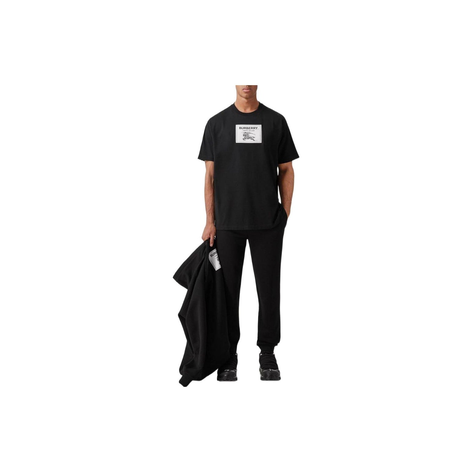 Burberry Kaos Logo Seri Huruf, Unisex, COD '"B-65