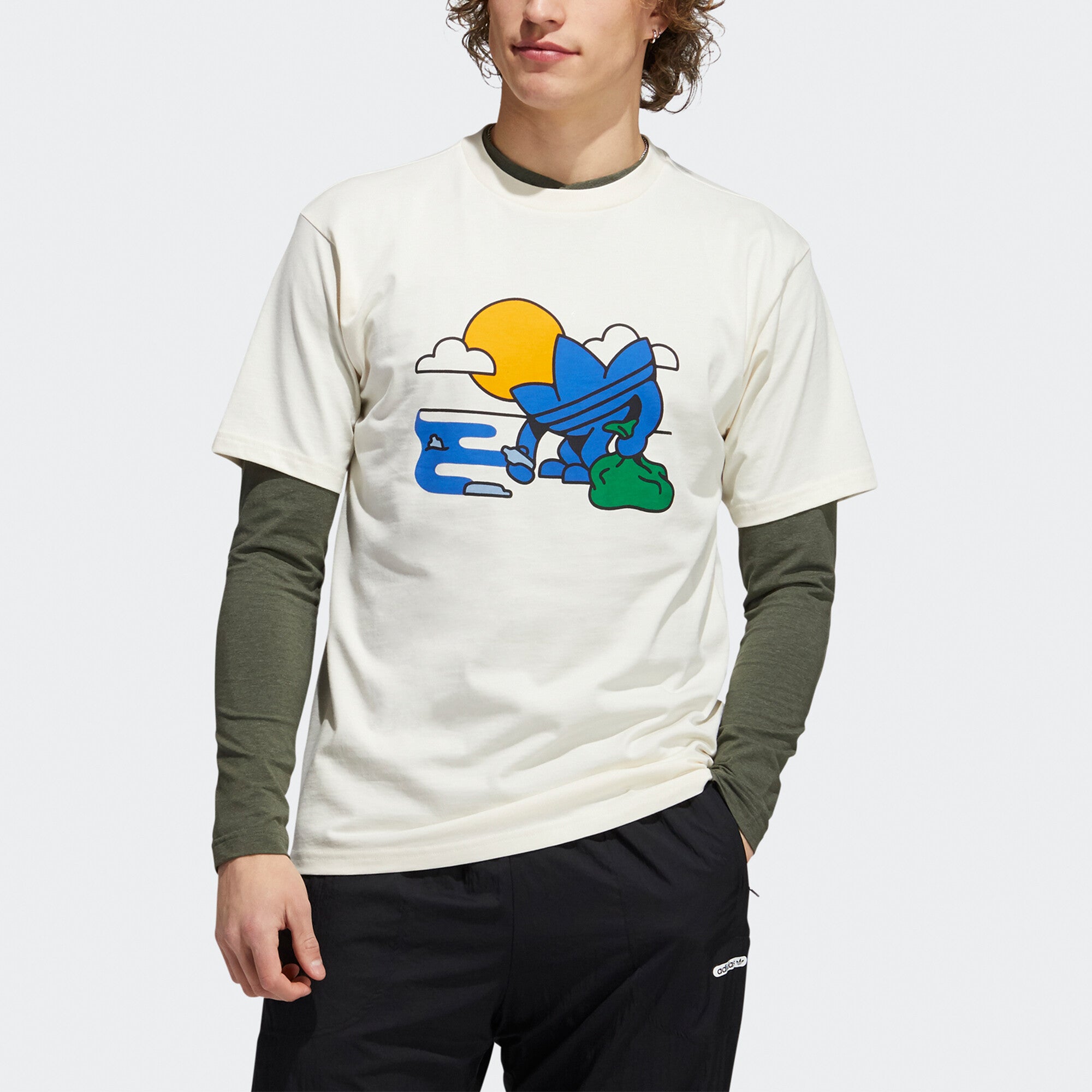 adidas Kaos Logo Seri Huruf, Unisex, COD '" AD-46