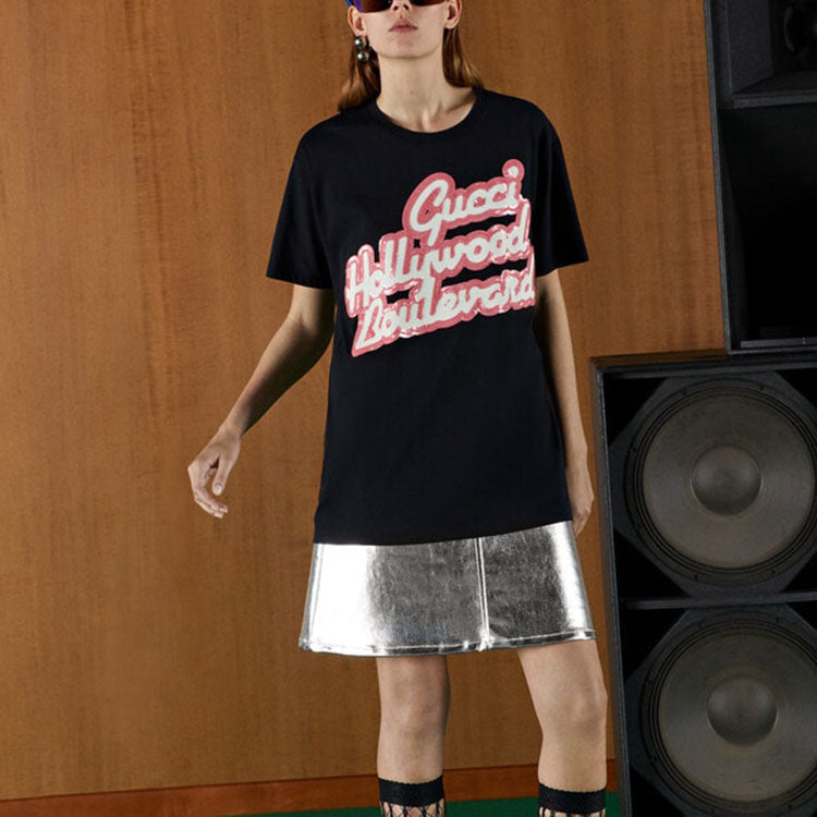 GUCCI Kaos Logo Seri Huruf, Unisex, COD '"    '"  G-37