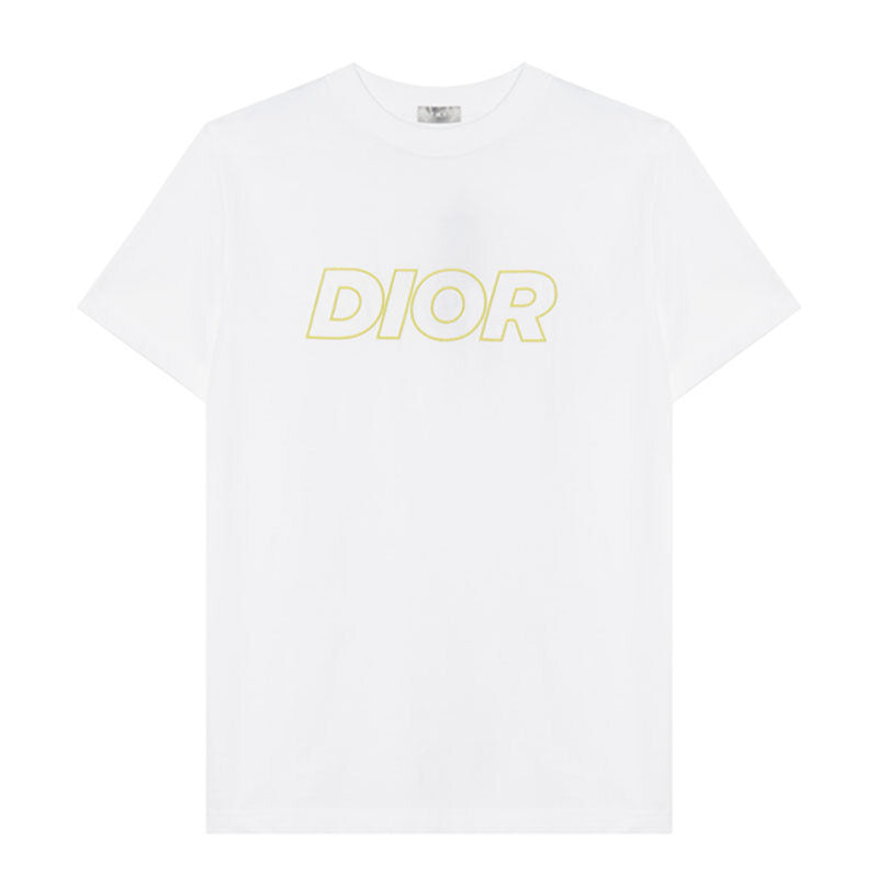 Kaos Pendek DIOR dengan Motif Gambar/Cetak, Cocok untuk Pria dan Wanita  -D-18