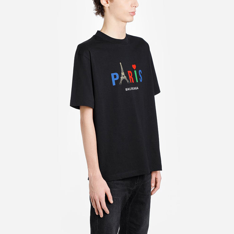 Kaos Pendek Balenciaga dengan Motif Gambar/Cetak, Cocok untuk Pria dan Wanita -BL-39