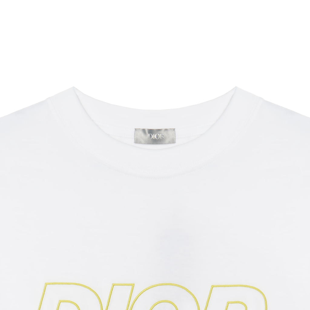 Kaos Pendek DIOR dengan Motif Gambar/Cetak, Cocok untuk Pria dan Wanita  -D-18