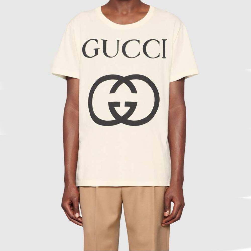 GUCCI Kaos Logo Seri Huruf, Unisex, COD '"    '"  G-09