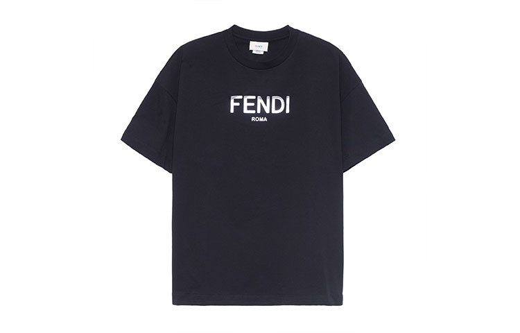 Kaos Pendek FENDI dengan Motif Gambar/Cetak, Cocok untuk Pria dan WanitaF-24
