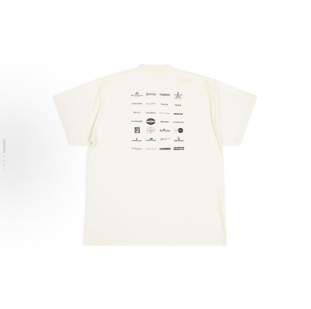 BALENCIAGA Kaos Logo Seri Huruf, Unisex '"COD '"  BA-2