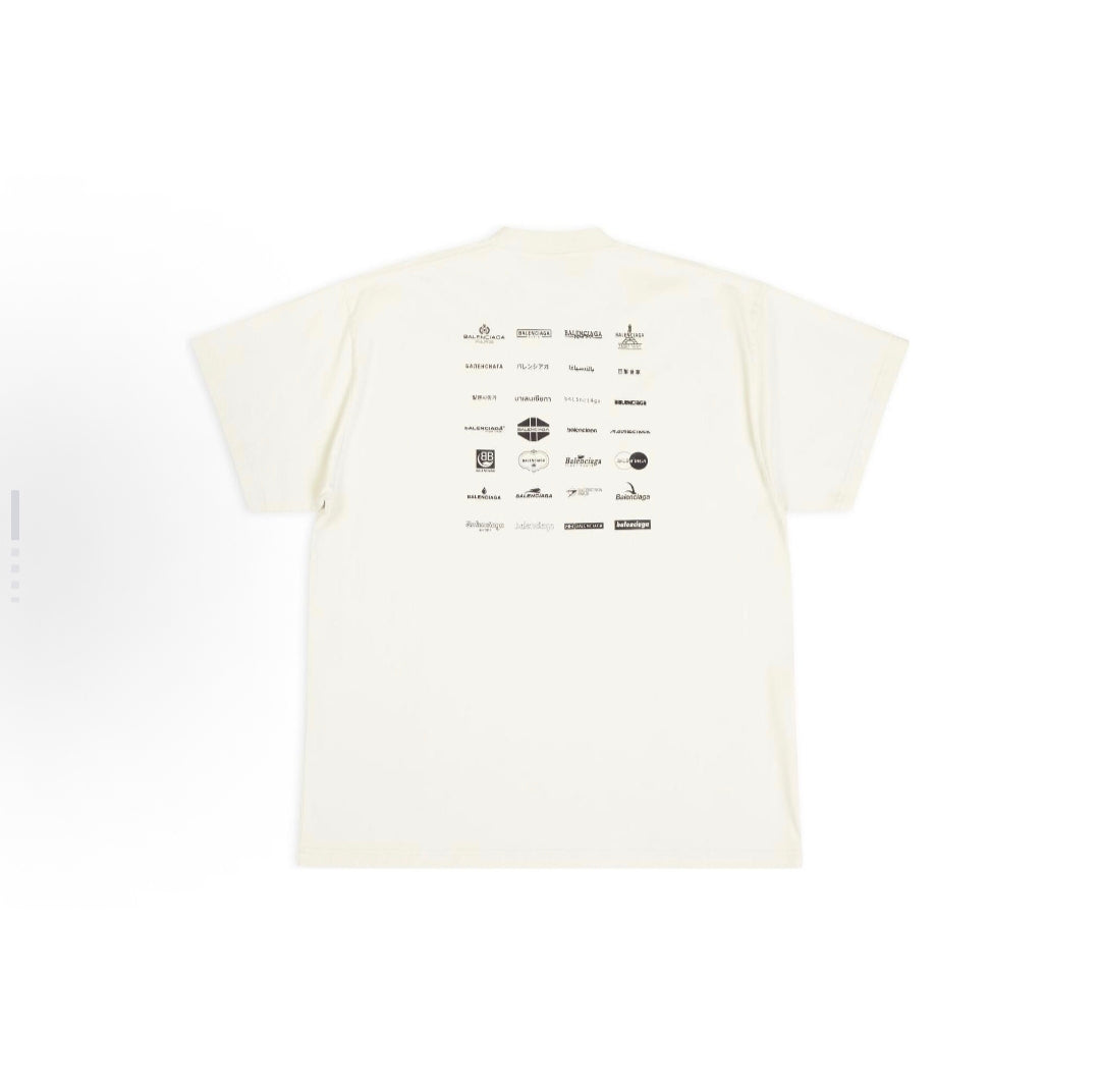 BALENCIAGA Kaos Logo Seri Huruf, Unisex '"COD '"  BA-2