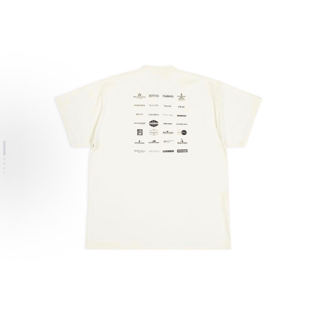 BALENCIAGA Kaos Logo Seri Huruf, Unisex '"COD '"  BA-2