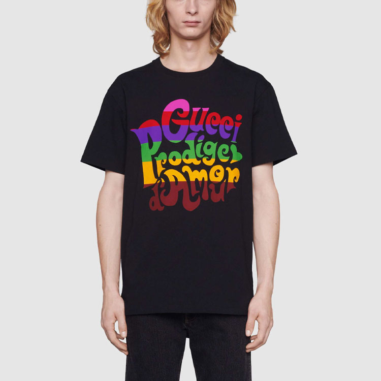 GUCCI Kaos Logo Seri Huruf, Unisex, COD '"    '"  G-45